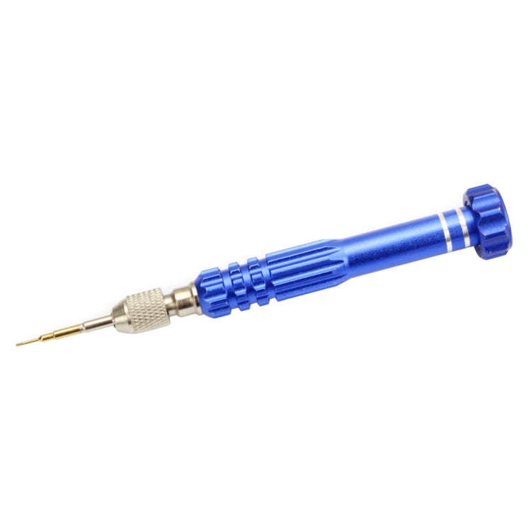 JF-6688 Juego de Destornilladores estilo bolígrafo multiusos de Metal 5 en 1 Para Reparación de Teléfonos (Azul)