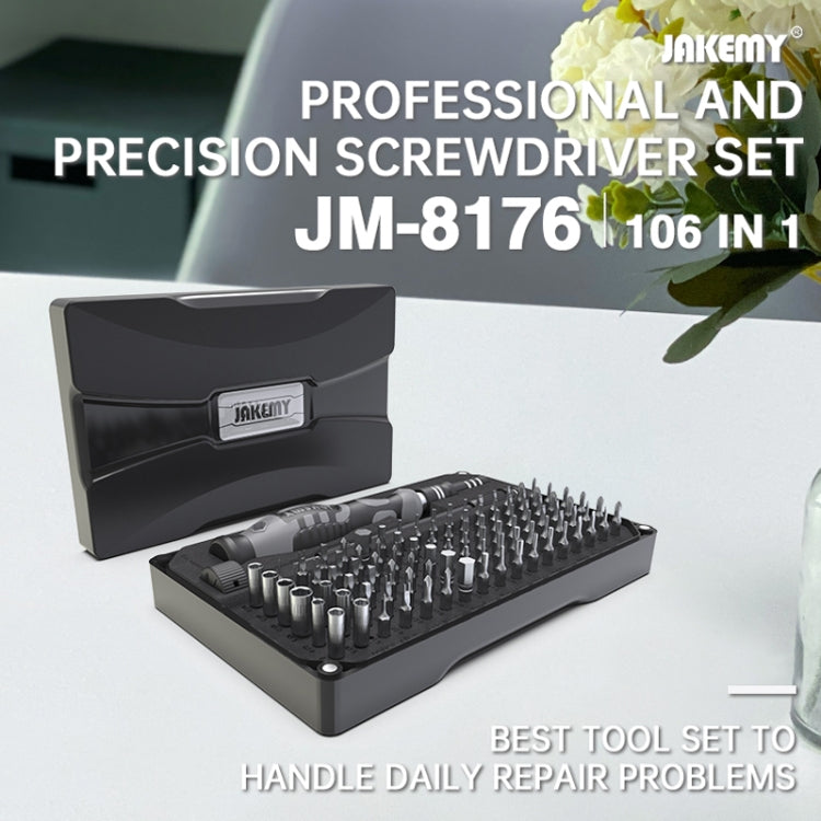 JAKEMY JM-8176 106 en 1 Kit de Herramientas de desMontaje y Reparación de Teléfonos Móviles Para Reloj