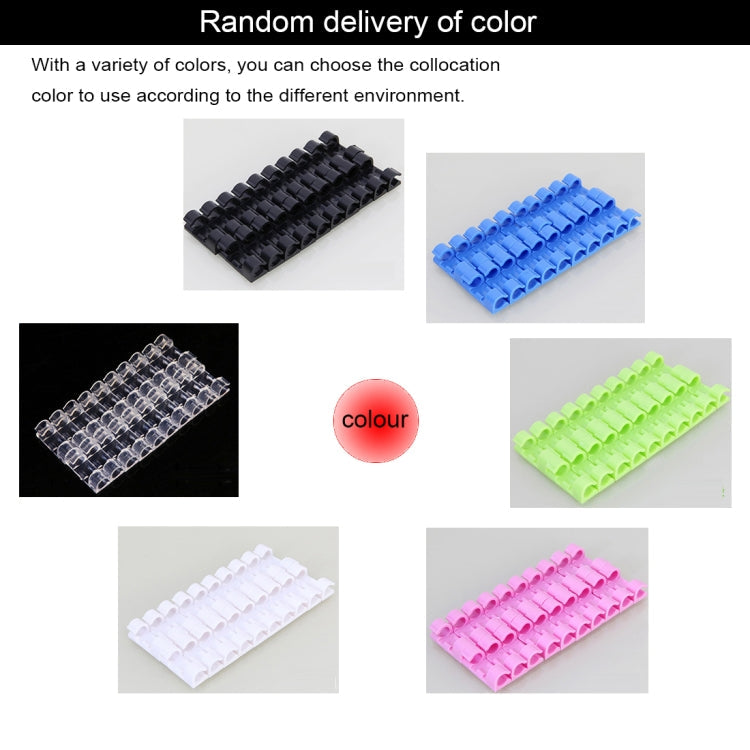 100 Pieces Cable Fixed Clip Wire Organizer with Adhesive Random Color Delivery