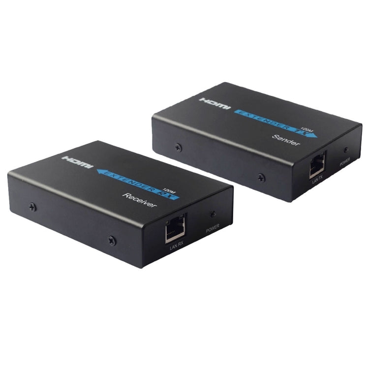 Extendeur HDMI (récepteur et émetteur) via un seul câble UTP CAT5e/6 Distance de transmission : 120 m (noir)
