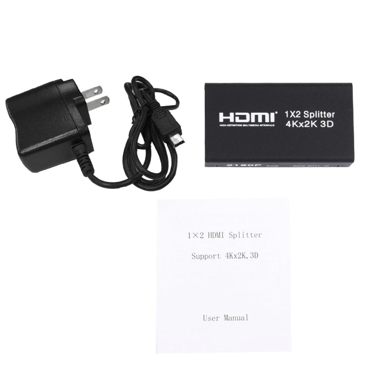 Divisor de interruptor Mini HDMI 1x2 2160P compatible con 4Kx2K 3D