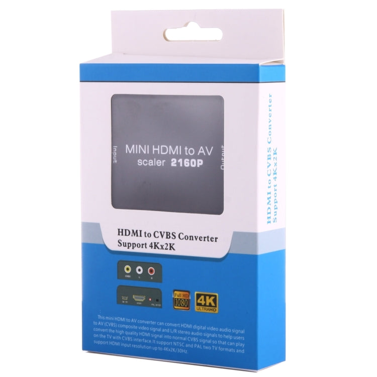 Convertisseur de signal vidéo composite Mini HDMI vers AV / CVBS (noir)
