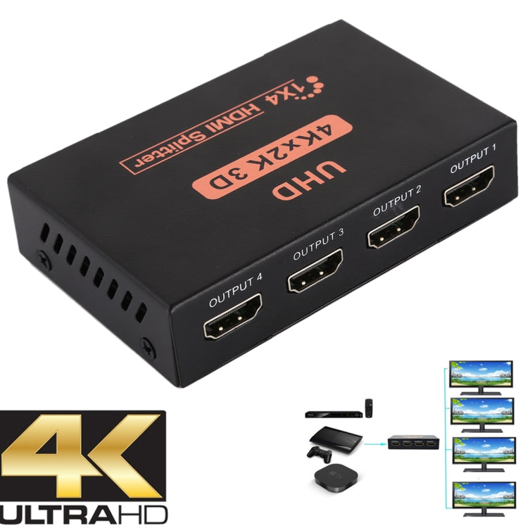 Répartiteur HDMI CY10 UHD 4K x 2K 3D 1 x 4 (Noir)