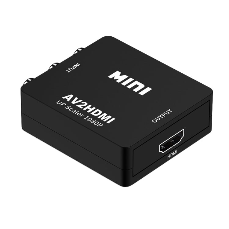 HOWEI HW-2105 Mini AV CVBS / L + R Adaptador convertidor de Audio a HDMI Escalador de Soporte 1080P (Negro)