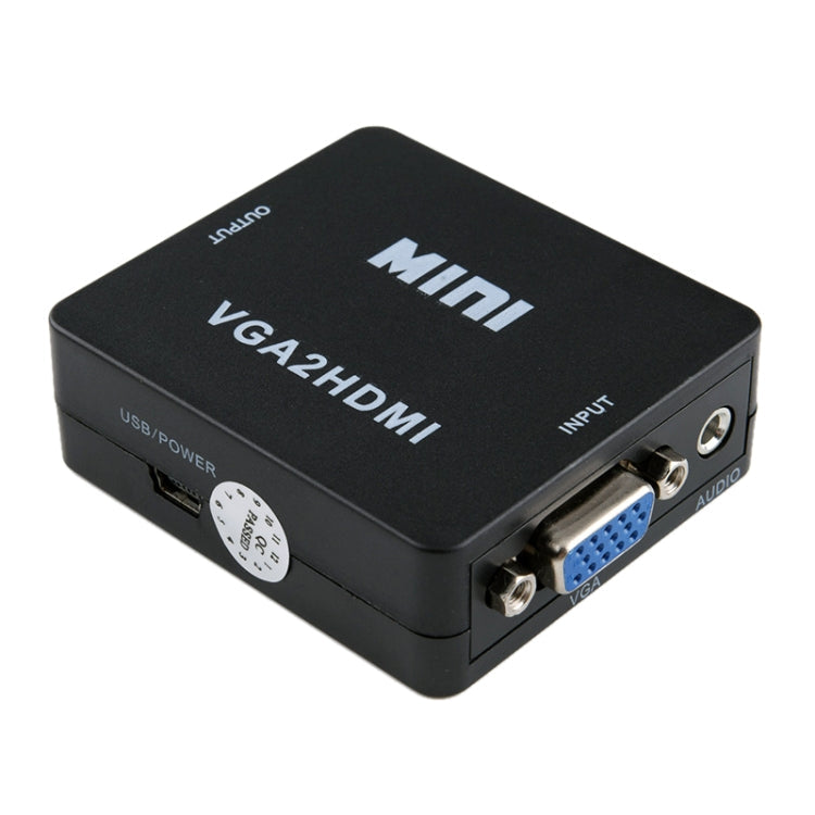 HOWEI HW-2107 HD 1080P Mini VGA a HDMI Scaler Box Audio Video Convertidor Digital