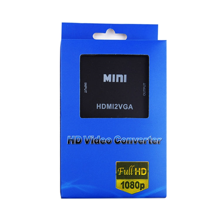 HOWEI HW-2109 Mini HDMI a VGA Video Audio Converter (Negro)