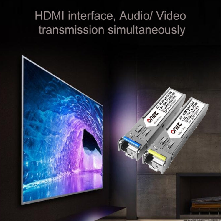 OPT882 HDMI Fiber Optic Extender (Receiver and Sender) Transmission Distance: 20km (EU Plug)