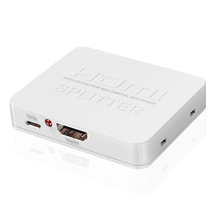 Mini répartiteur d'amplificateur HDMI 1x2 prenant en charge 3D et 4K x 2K (blanc)
