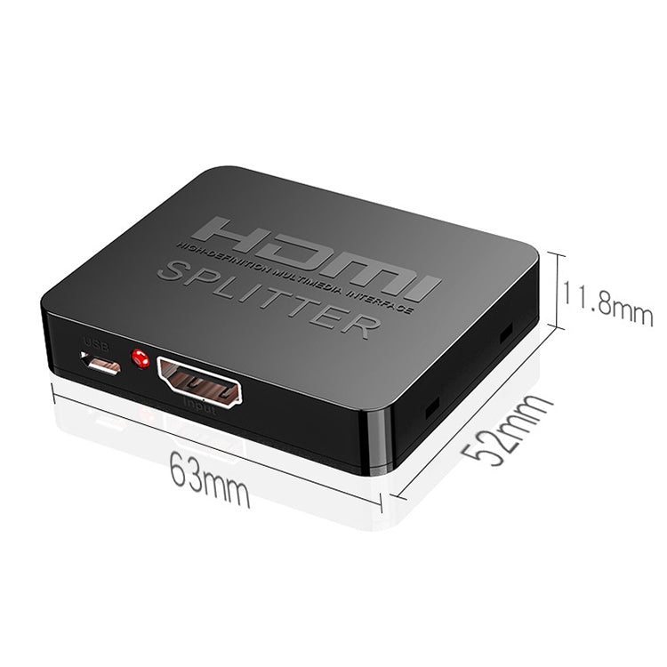 Mini 1x2 HDMI Amplifier Splitter Support 3D and 4K x 2K (White)