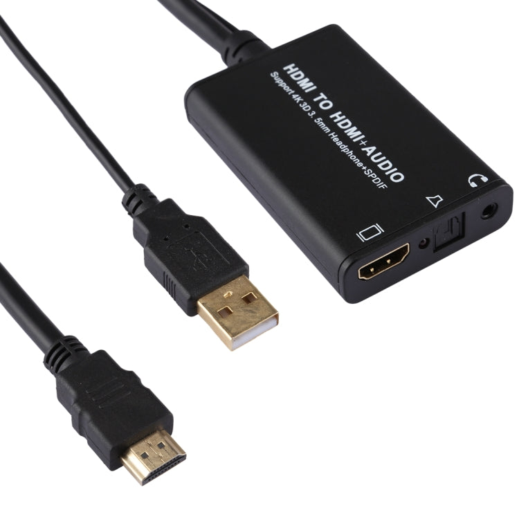 HDMI vers HDMI + audio 3,5 mm + convertisseur 3D SPDIF 4K x 2K Prise en charge de l'alimentation