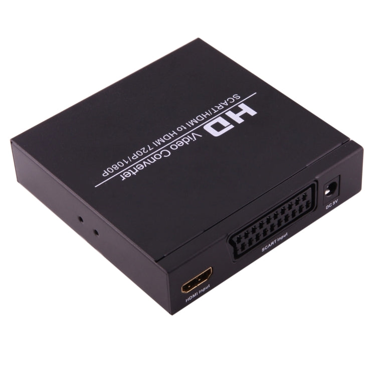 NEWKENG NK-8S SCART+ HDMI to HDMI 720P/1080P HD Video Converter Adapter Scaler Box