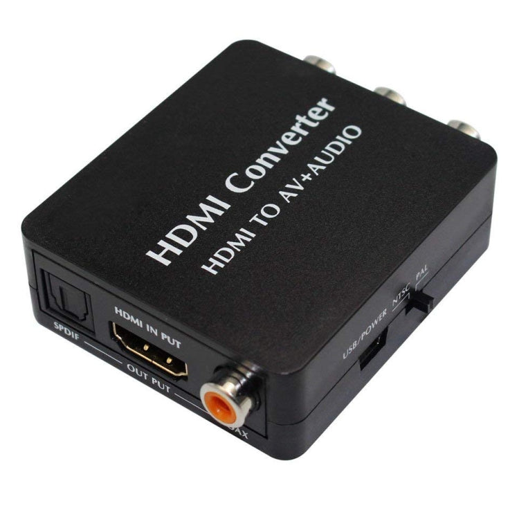 HDMI to AV Audio Converter Support Coaxial Audio SPDIF NTSC PAL Composite Video HDMI to 3RCA Adapter For TV / PC / PS3 / Blue-ray DVD