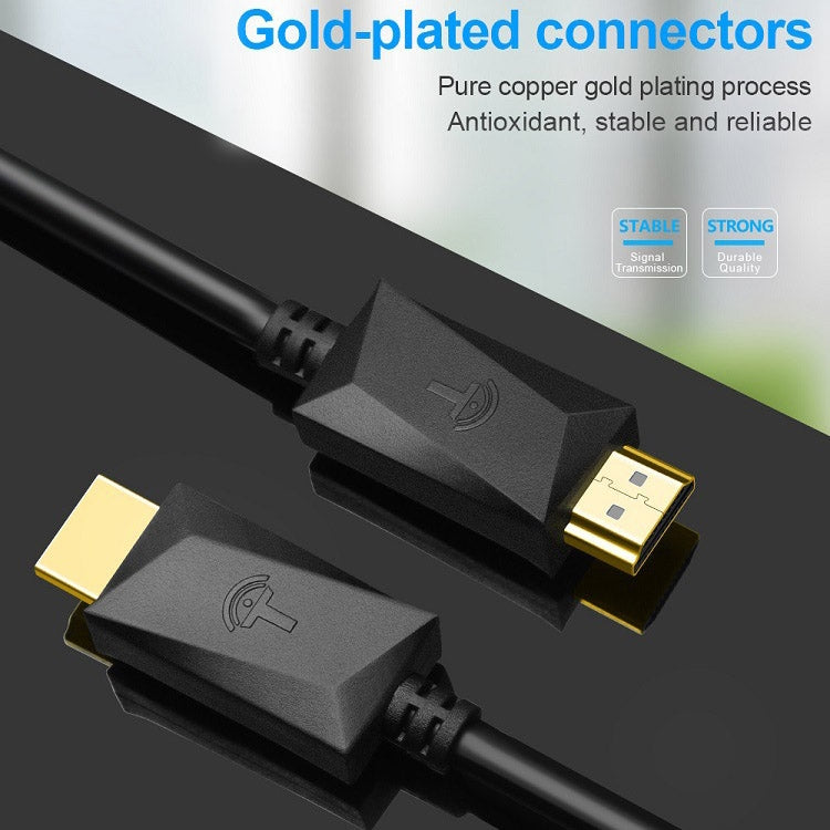 ROCKETEK HDMI01Y-2 HDMI 2.0 4K 30Hz 3D HD Gold-plated connector HDMI cable For all HDMI devices Length: 2 m