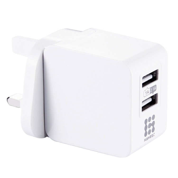 9 PCS HAWEEL UK Plug 2 USB Ports Travel Charger Kits 1A/2.1A with Display Stand Box For iPhone Galaxy Huawei Xiaomi LG HTC and other Smartphones