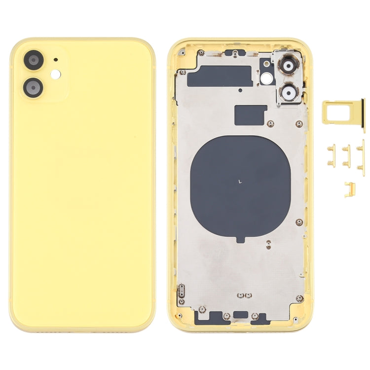 iPhone 12 Imitation Look Back Housing Cover For iPhone 11 (Yellow)