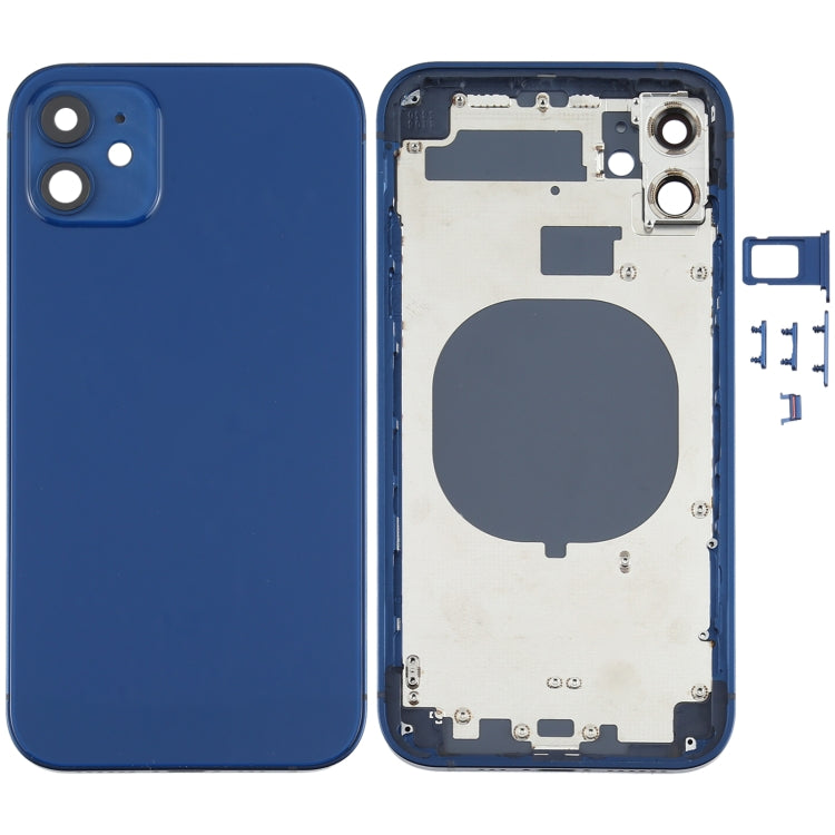 Cubierta de la Carcasa Trasera con apariencia de Imitación de iPhone 12 Para iPhone 11 (Azul)