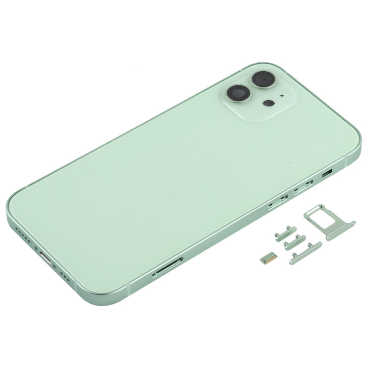 Coque arrière avec plateau de carte SIM, touches latérales et objectif de l'appareil photo pour iPhone 12 (vert)
