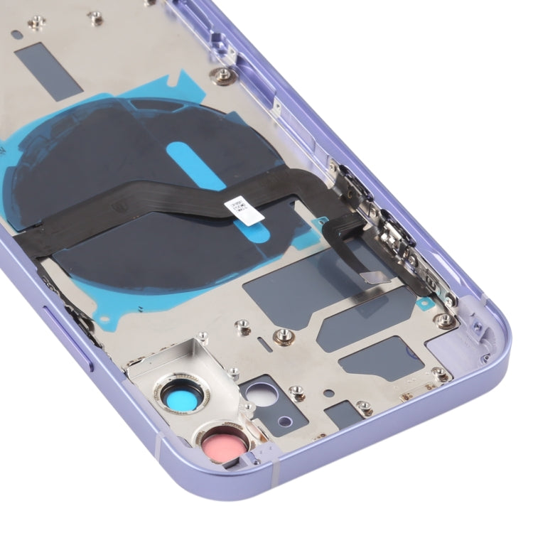 Couvercle de batterie arrière (avec touches latérales et plateaux de cartes et câble flexible d'alimentation + volume et module de charge sans fil) pour iPhone 12