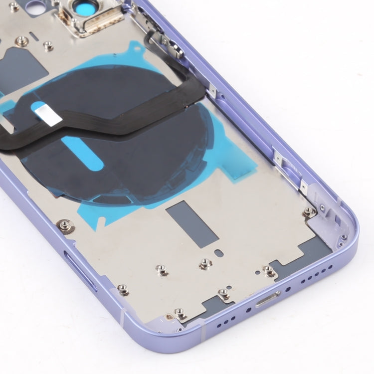 Couvercle de batterie arrière (avec touches latérales et plateaux de cartes et câble flexible d'alimentation + volume et module de charge sans fil) pour iPhone 12