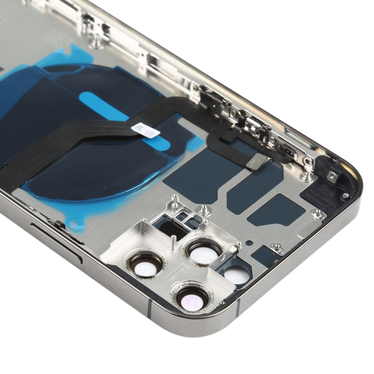 Couvercle de batterie arrière (avec touches latérales et plateaux de cartes et module de charge Power + Flex Volume et charge sans fil) pour iPhone 12 Pro (noir)