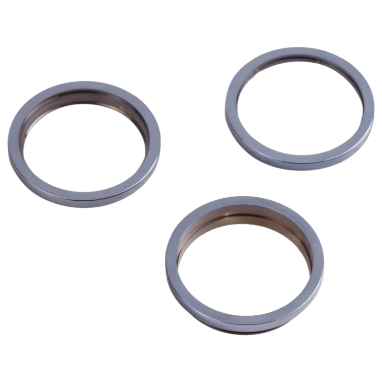 3 PCS Back Camera Glass Lens Inner Metal Protector Ring Hoop pour iPhone 13 Pro (Bleu)