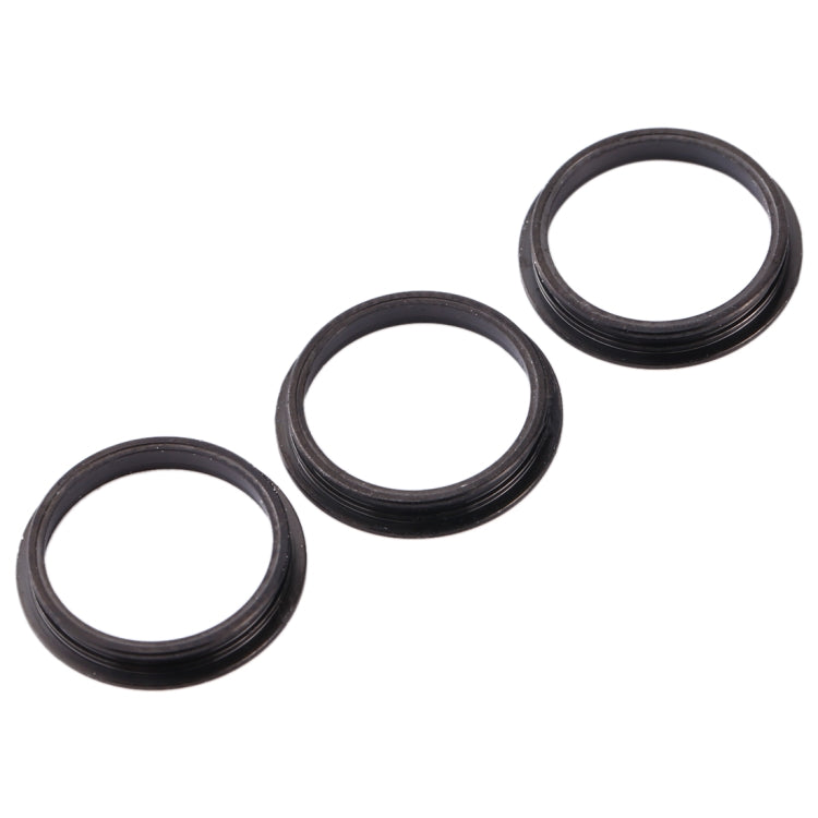 3 Pieces Back Camera Glass Lens Metal Protective Hoop Ring for iPhone 11 Pro and 11 Pro Max (Grey)