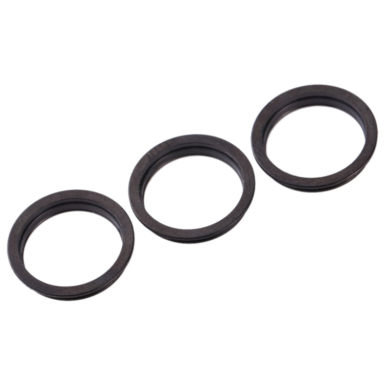 3 pièces anneau de protection en métal pour lentille en verre de caméra arrière pour iPhone 11 Pro et 11 Pro Max (gris)