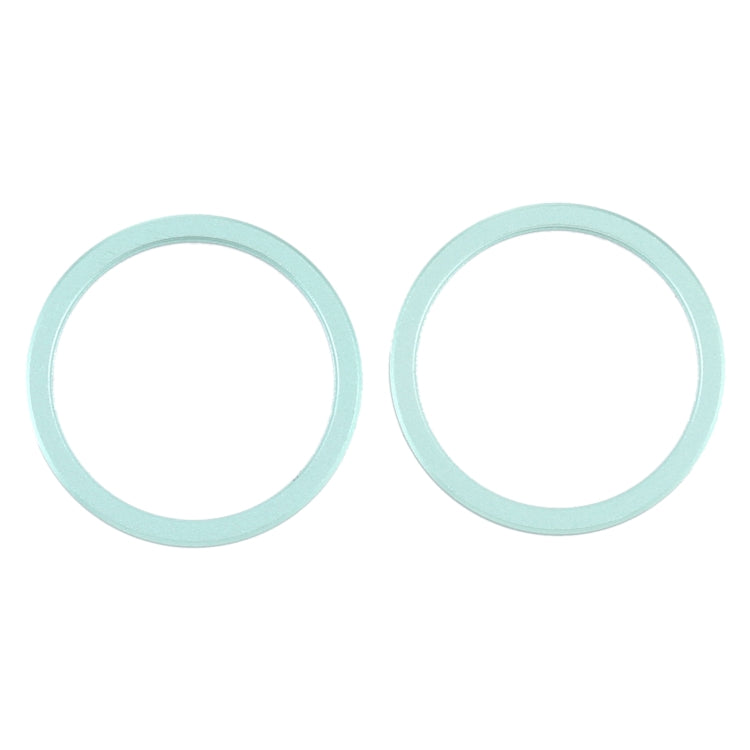 2PCS Back Camera Glass Lens Metal Protective Ring Ring pour iPhone 12 Mini (Vert)