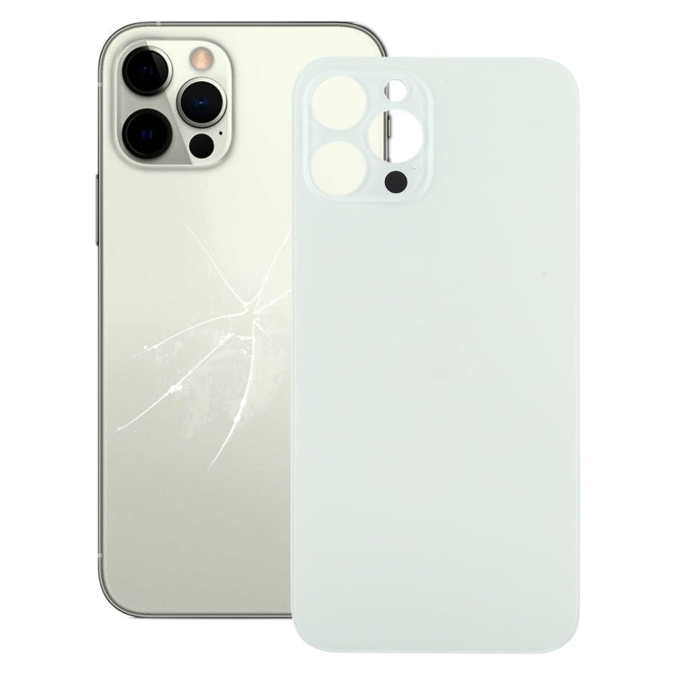Easy Replacement Large Camera Hole Back Battery Cover for iPhone 12 Pro Max (White)