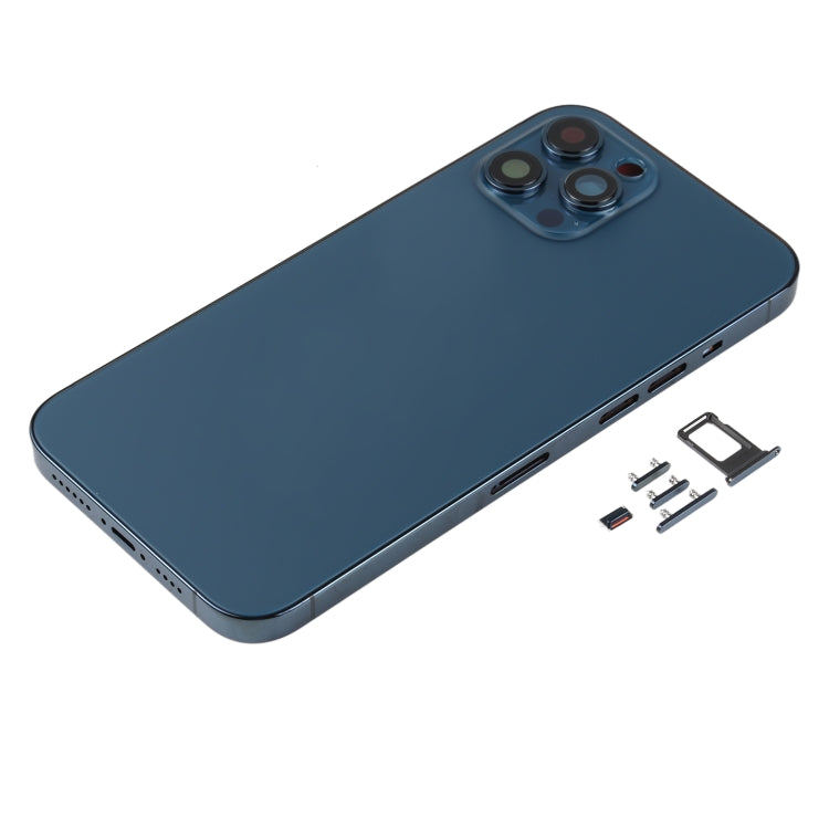 Back Housing Cover with SIM Card Tray and Side Keys and Camera Lens for iPhone 12 Pro Max