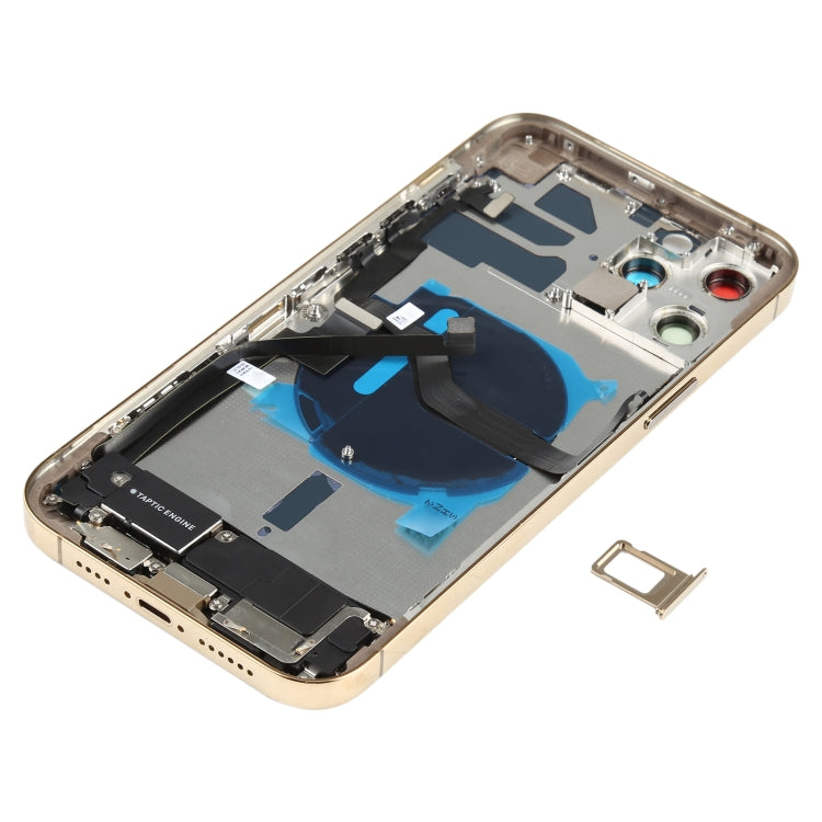 Back Battery Cover Assembly (with Side Keys &amp; Speaker &amp; Motor &amp; Camera Lens &amp; Card Tray &amp; Power Button + Volume Button + Charging Port &amp; Wireless Charging Module) For iPhone 12 promax