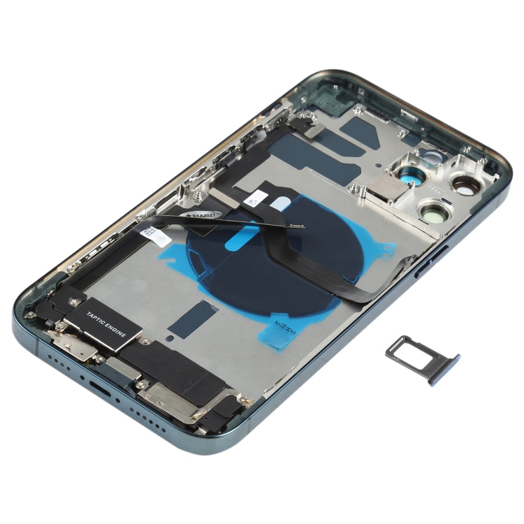 Back Battery Cover Assembly (with Side Keys &amp; Speaker &amp; Motor &amp; Camera Lens &amp; Card Tray &amp; Power Button + Volume Button + Charging Port &amp; Wireless Charging Module) For iPhone 12 promax