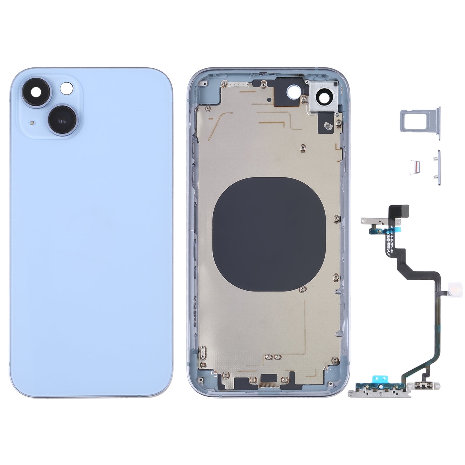 Chassis Cover Battery Cover Apple iPhone XR imitation iPhone 14 Bleu