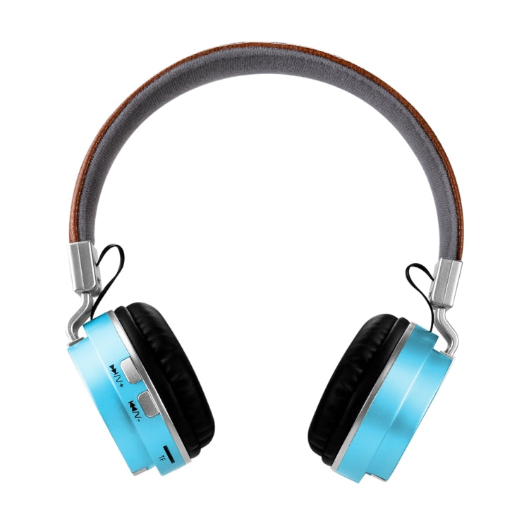 BTH-858 Auriculares Bluetooth V4.2 con calidad de Sonido Stereo distancia Bluetooth: 10 m compatible con entrada de Audio de 3.5 mm y FM Para iPad iPhone Galaxy Huawei Xiaomi LG HTC y otros Teléfonos Inteligentes (Azul)