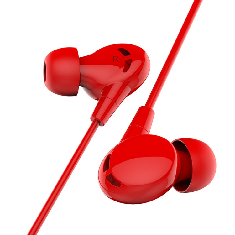 ORICO SOUNDPLUS-RP1 Écouteurs de musique intra-auriculaires de 1,2 m avec micro pour iPhone Galaxy Huawei Xiaomi LG HTC et autres smartphones (Rouge)