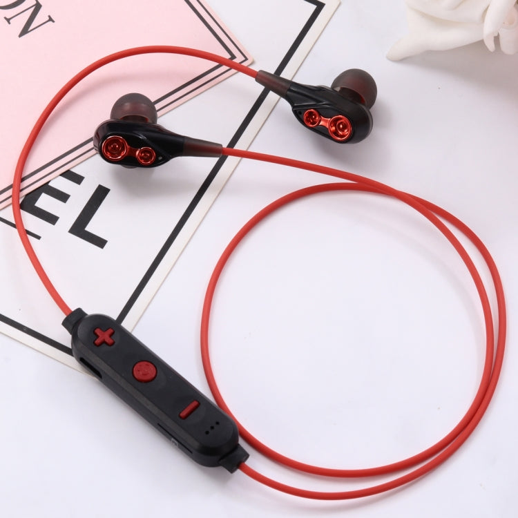 MG-G23 Auriculares Deportivos Portátiles Bluetooth V5.0 con Bluetooth con 4 altavoces (Rojo)