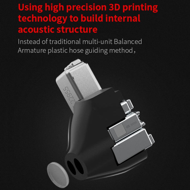 KZ AS10 Auriculares de alta fidelidad intrauditivos de hierro Móvil de diez unidades sin Micrófono (cian)