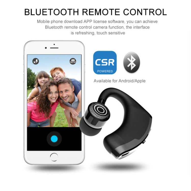 V9 Business Casque mains libres sans fil Bluetooth CSR 4.1 avec microphone pour conducteur Sport (Noir)