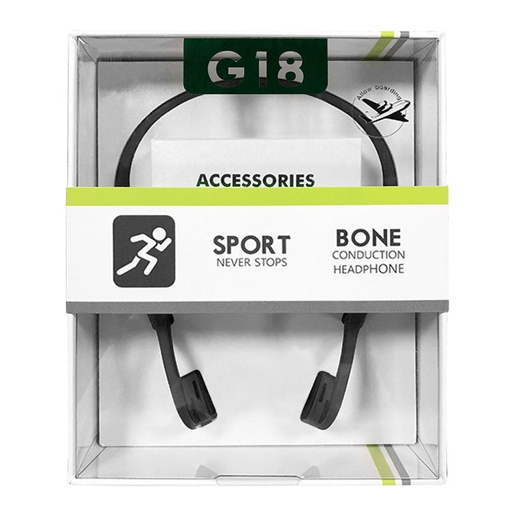 Wireless Bluetooth 5.0 Headphones Binaural Bone Conduction Hanging Ear Movement G18 (Grey)
