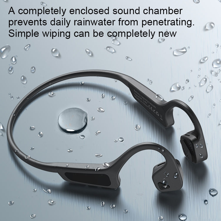 Casque sans fil Bluetooth 5.0 Binaural Bone Conduction Hanging Ear Movement G18 (Gris)