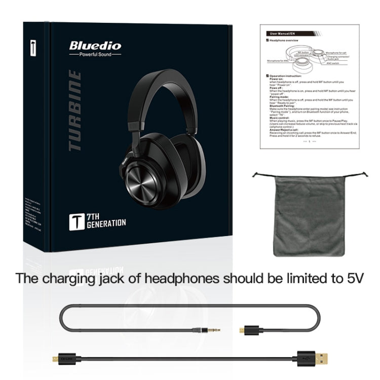Bluedio T7 Bluetooth Versión 5.0 Auriculares Auriculares Bluetooth (Negro)