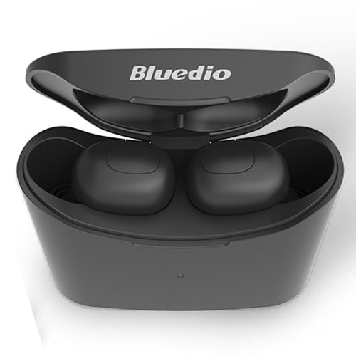 Bluedio TWS T-elf Bluetooth Version 5.0 Écouteurs Bluetooth intra-auriculaires avec cabine de chargement pour casque (Noir)