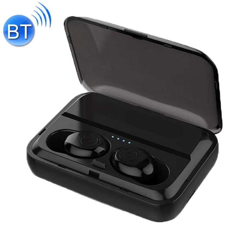 F9 TWS V5.0 Casque Bluetooth stéréo sans fil binaural avec étui de chargement (Noir)