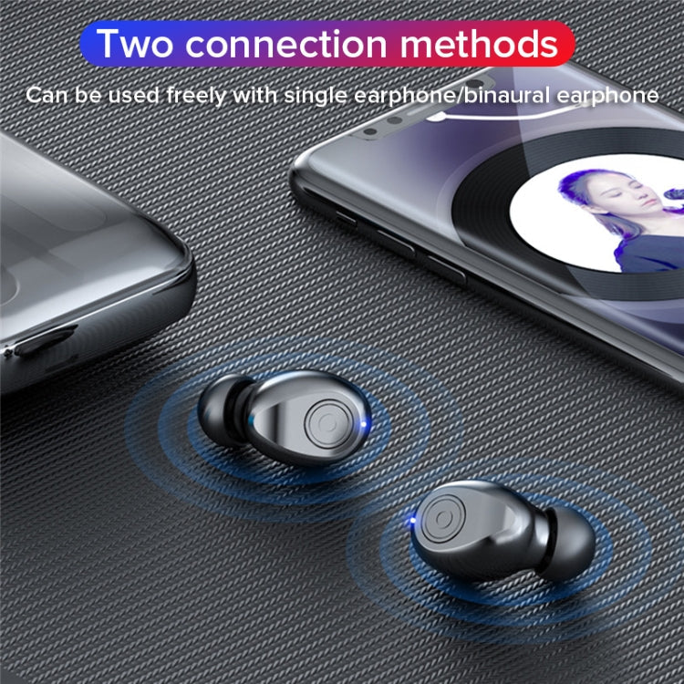 F9 TWS V5.0 Casque Bluetooth stéréo sans fil binaural avec étui de chargement (Blanc)