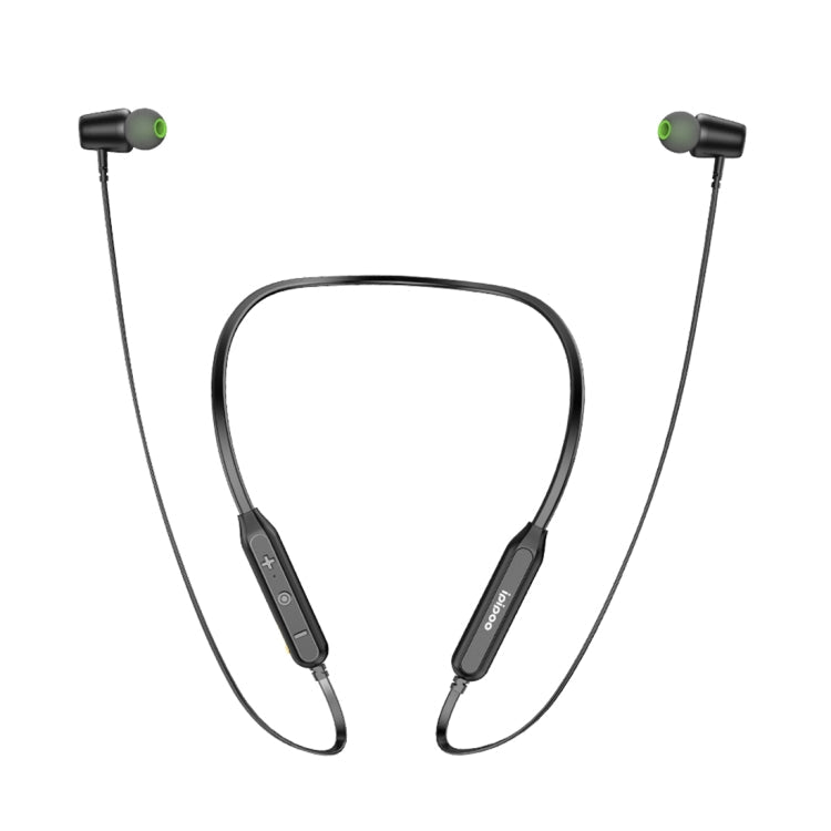 Ipipoo GP-1 Magnetic Sports Wireless Bluetooth V4.2 Headphones Neck Halter Style In-Ear Headphones (Noir)