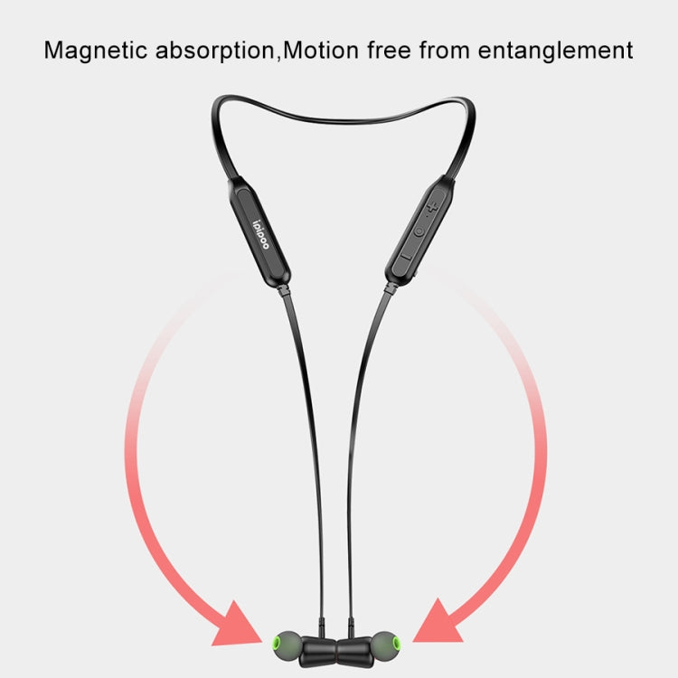 Ipipoo GP-1 Magnetic Sports Wireless Bluetooth V4.2 Headphones Neck Halter Style In-ear Headphones (Black)
