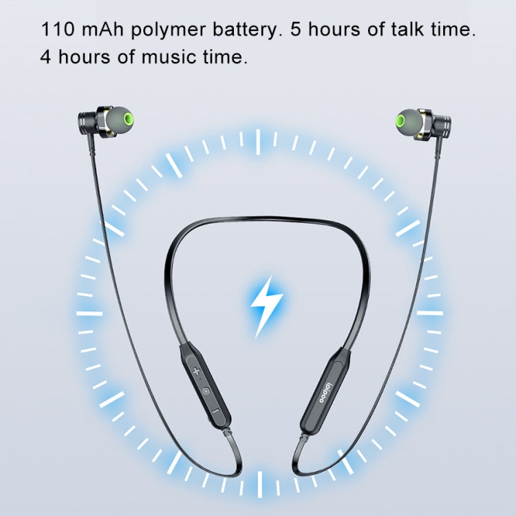 Ipipoo GP-2 Quad-Core Dual Dynamic Drivers Sports Wireless Bluetooth V4.2 Headphones Halter Neck Style In-Ear Headphones (Black)
