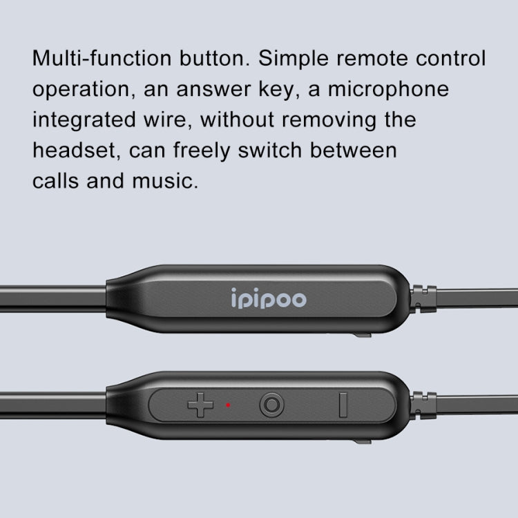 Ipipoo GP-2 Quad-Core Controladores de Doble dinámica Deportes Inalámbricos Bluetooth V4.2 Auriculares Cuello Halter Estilo Auriculares internos (Negro)