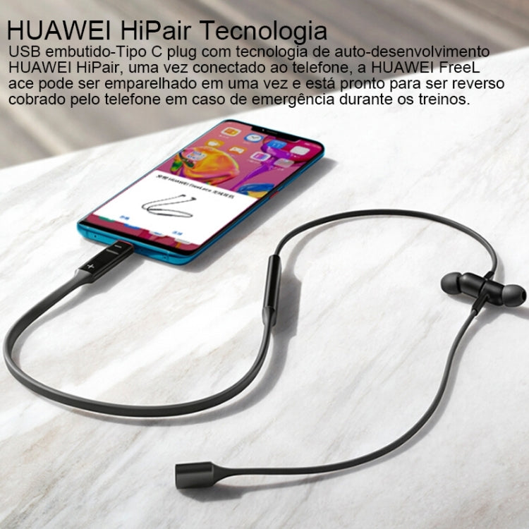 Original Huawei Freelace CM70-C Bluetooth 5.0 Waterproof Hanging Neck Hanging Sports In-Ear Bluetooth Headphones (Emerald)
