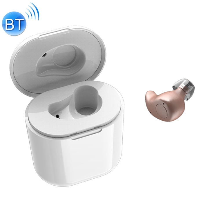 Mini écouteur Bluetooth sans fil S15 HIFI Touch avec boîtier de charge (or rose)